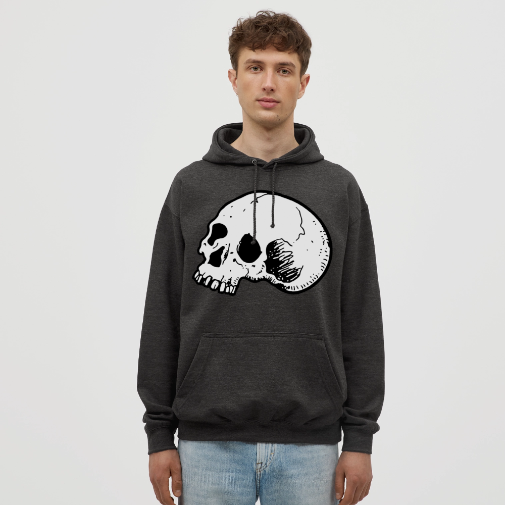 Unisex Hoodie SKULL - charcoal grey
