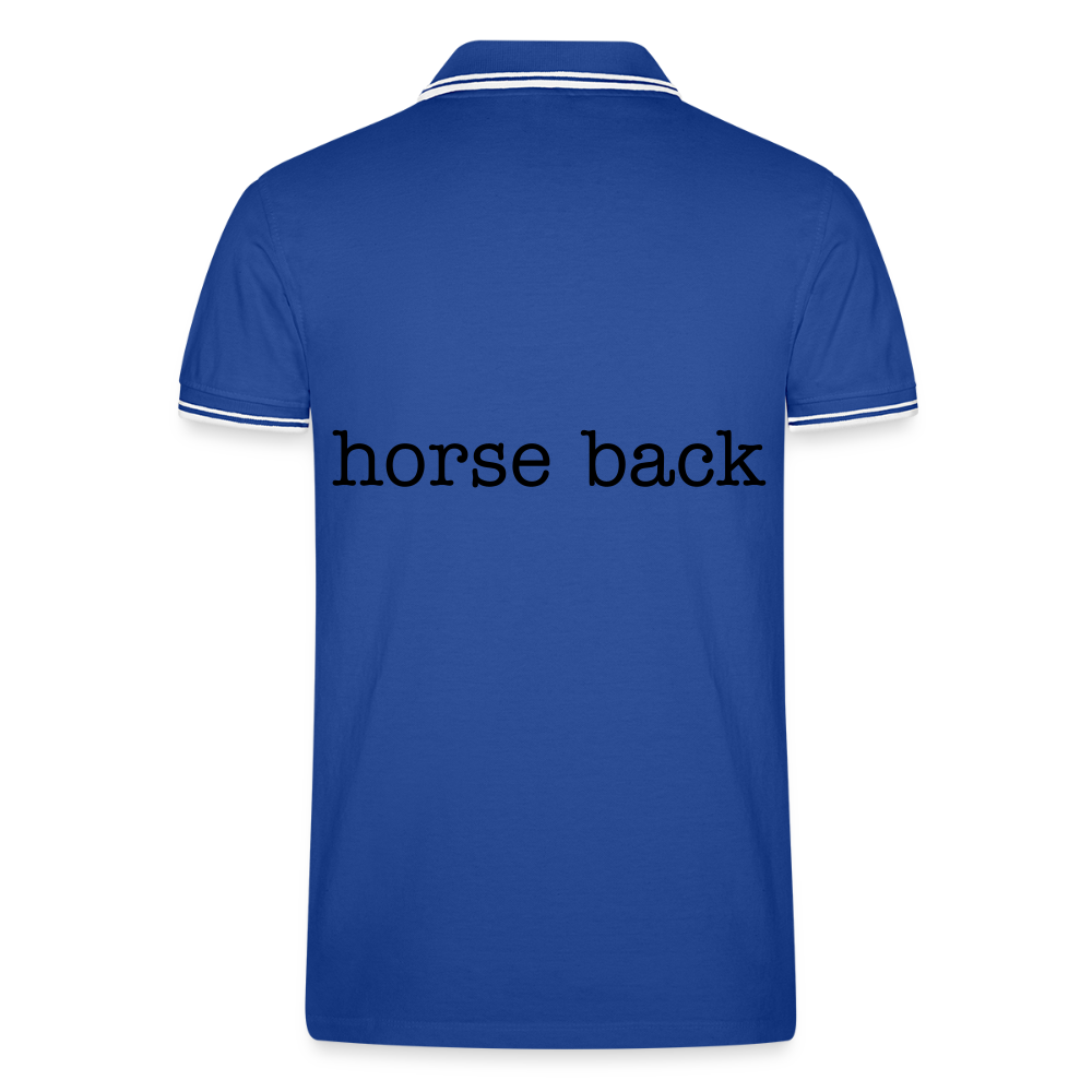 Men’s Tipped Polo Shirt HORSE - royal/white