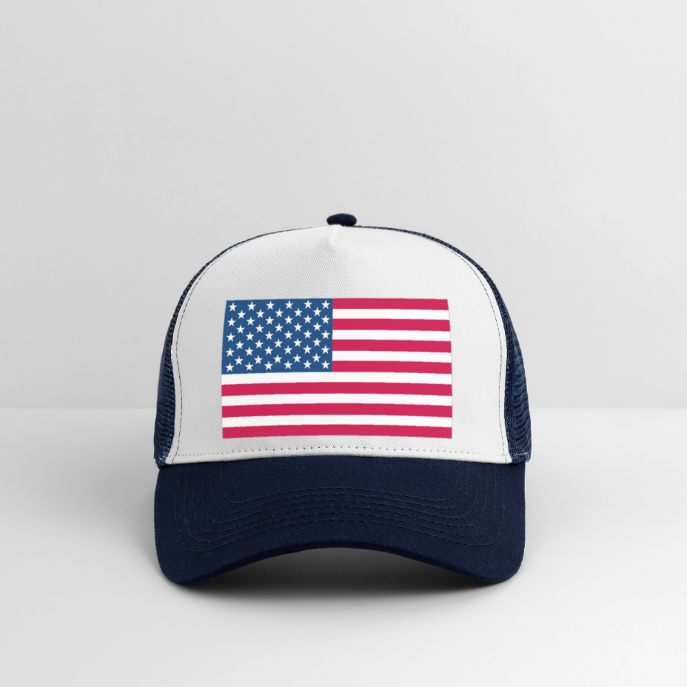Trucker Cap american flag - white/navy