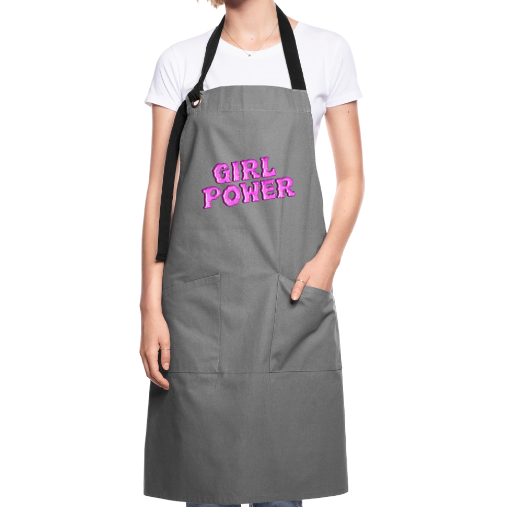 Artisan Apron GIRL POWER - grey/black
