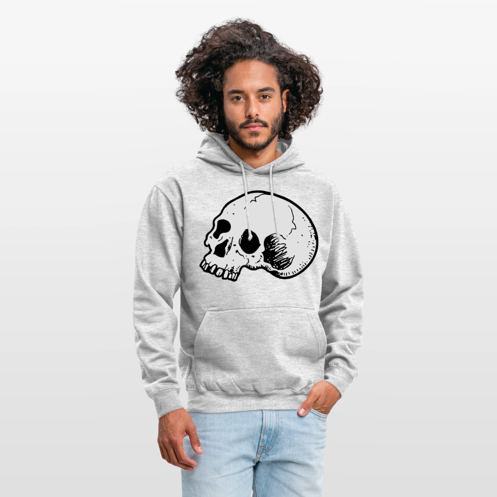 Unisex Hoodie SKULL - light heather grey