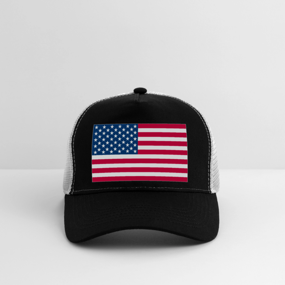 Trucker Cap american flag - black/stone grey