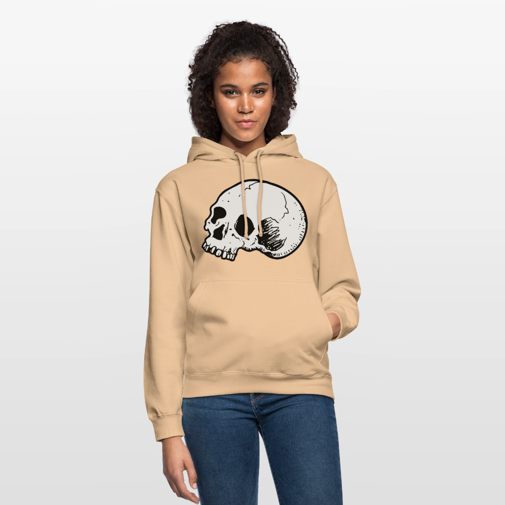 Unisex Hoodie SKULL - peach