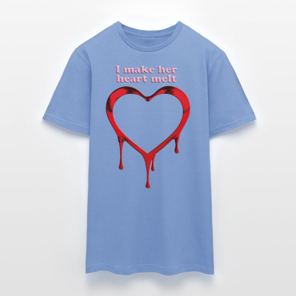 mens i make her heart melt - carolina blue