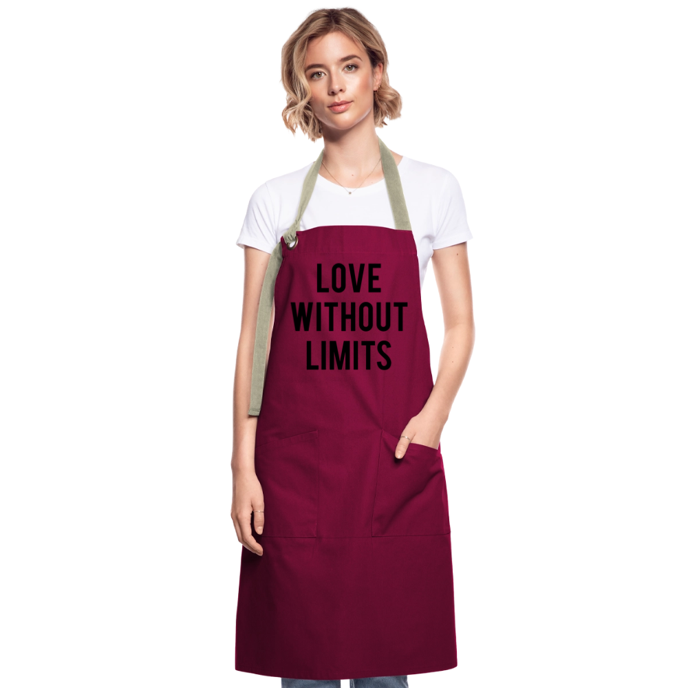 Artisan Apron - burgundy / desert sand