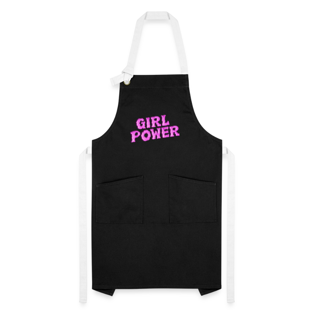 Artisan Apron GIRL POWER - black/white