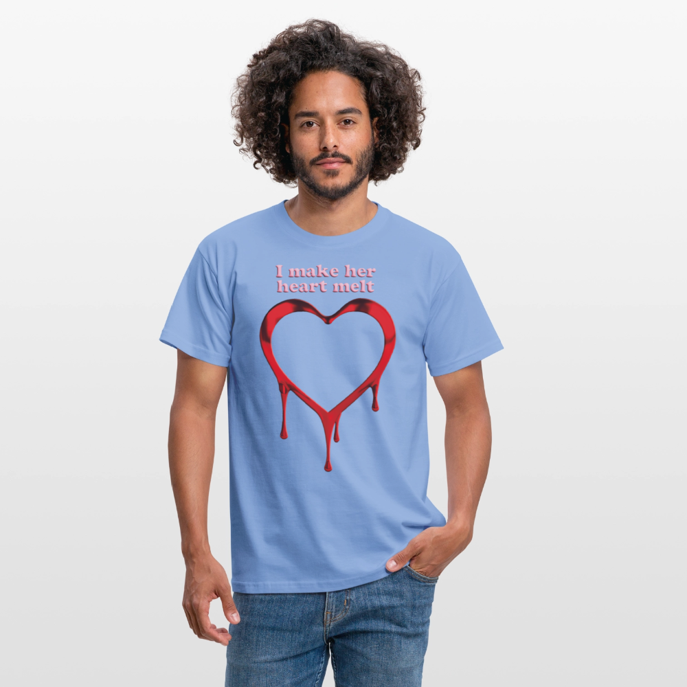 mens i make her heart melt - carolina blue