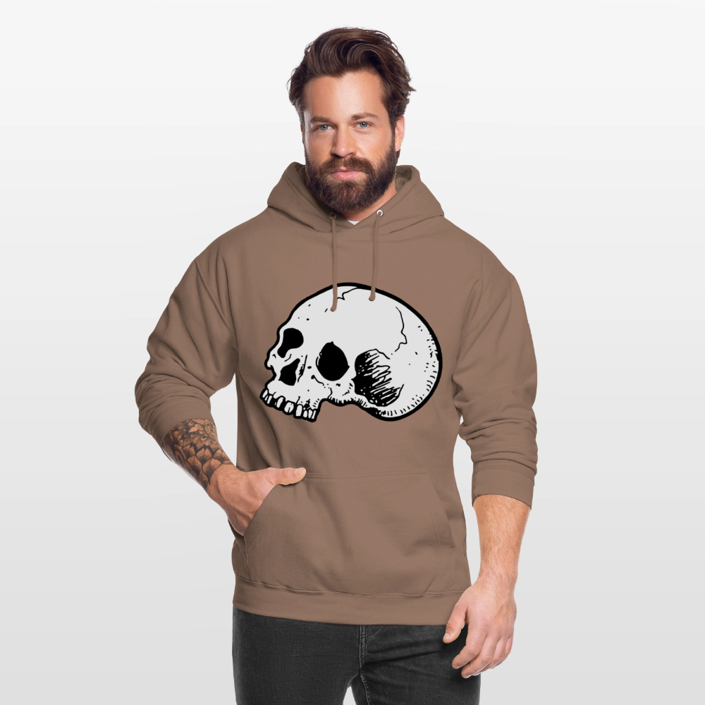 Unisex Hoodie SKULL - mocha