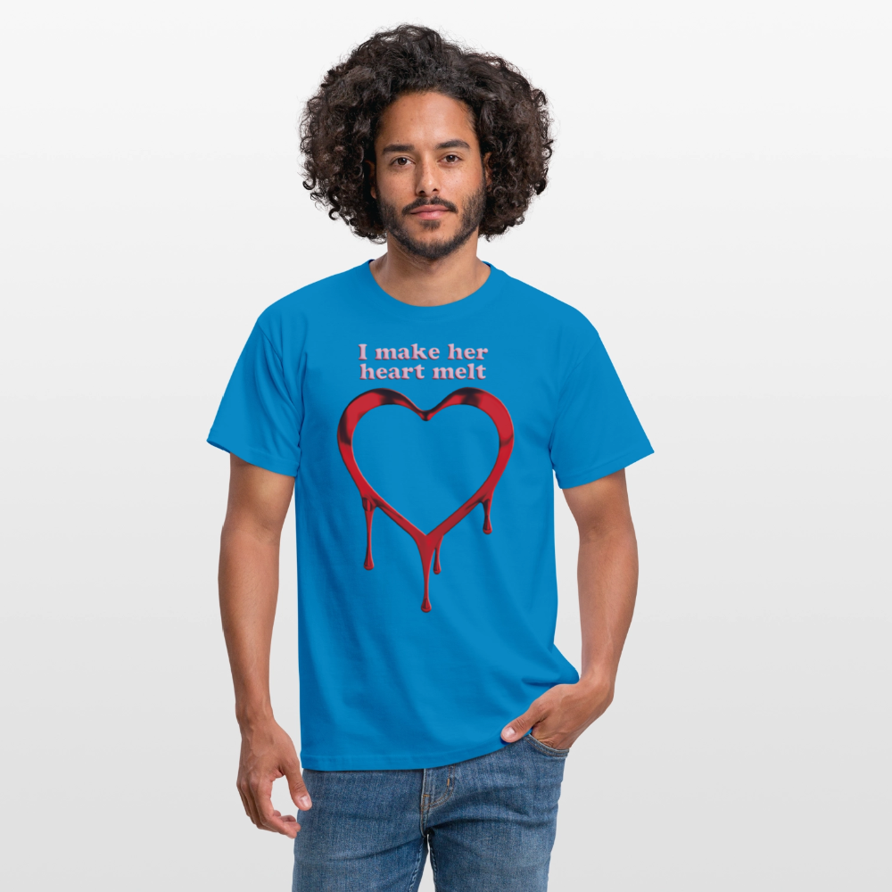 mens i make her heart melt - royal blue