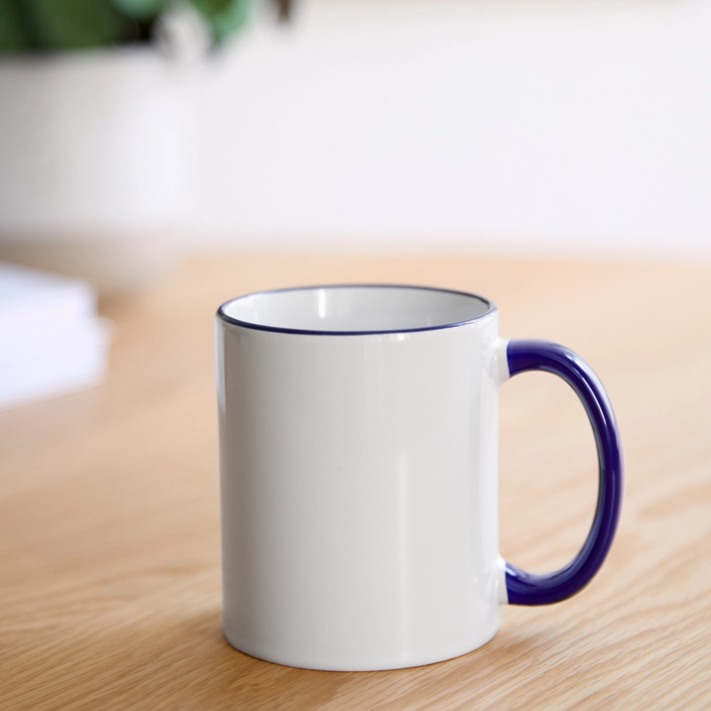 Panoramic Mug - white/cobalt blue