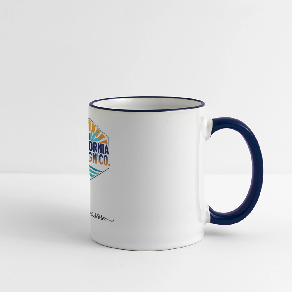Panoramic Mug - white/cobalt blue