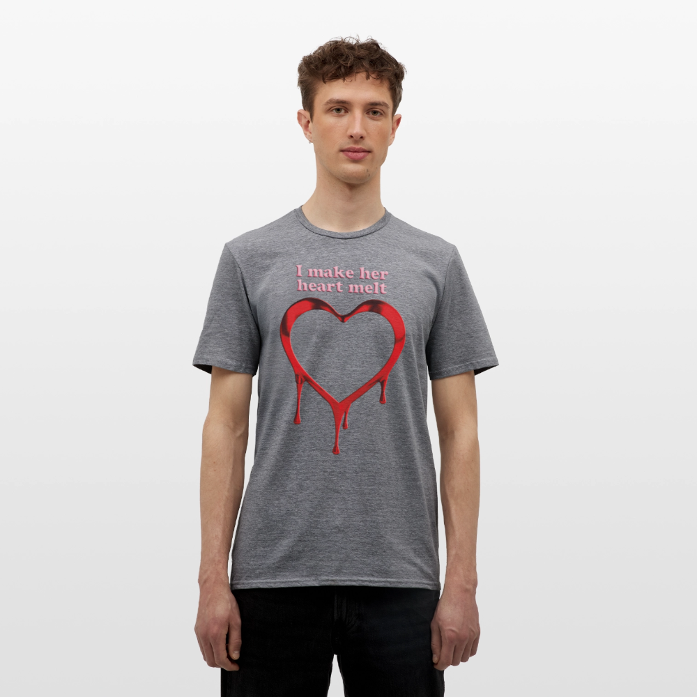 mens i make her heart melt - graphite heather