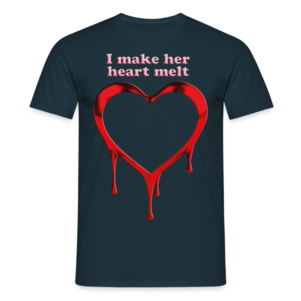 mens i make her heart melt - navy
