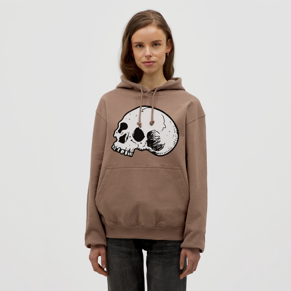 Unisex Hoodie SKULL - mocha