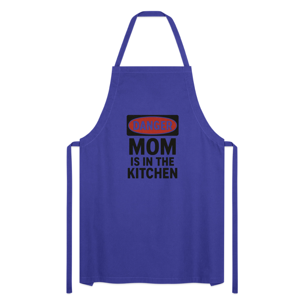 Cooking Apron MOM - royal blue