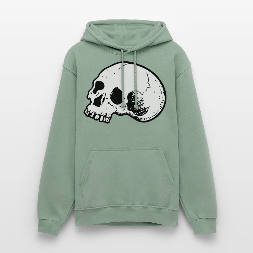 Unisex Hoodie SKULL - steel green