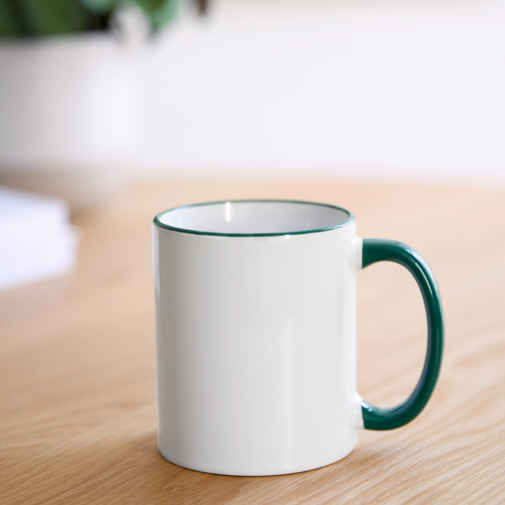 Panoramic Mug - white/dark green