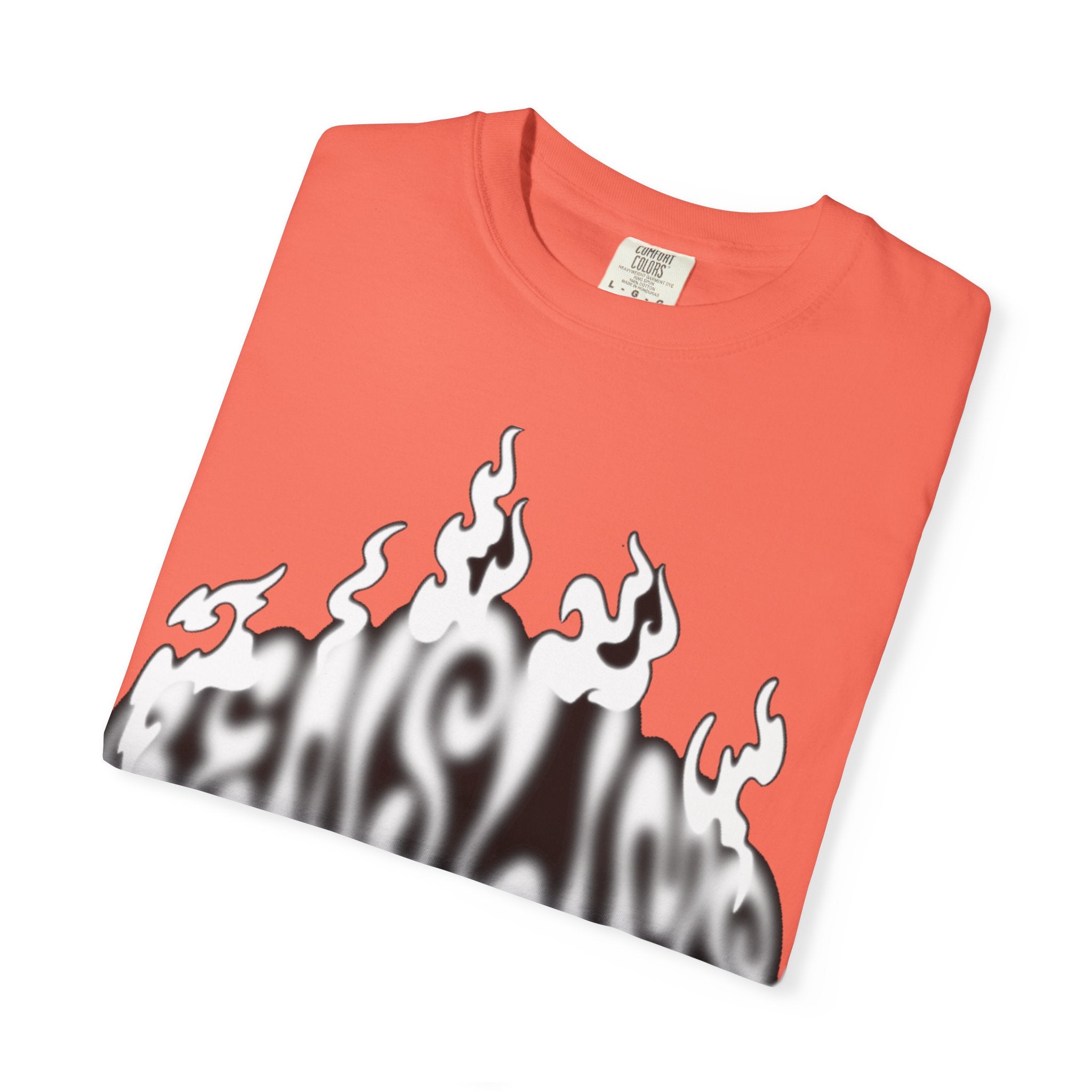 Graphic T-Shirt — 'Feels Like' Flame Text Streetwear Tee girls