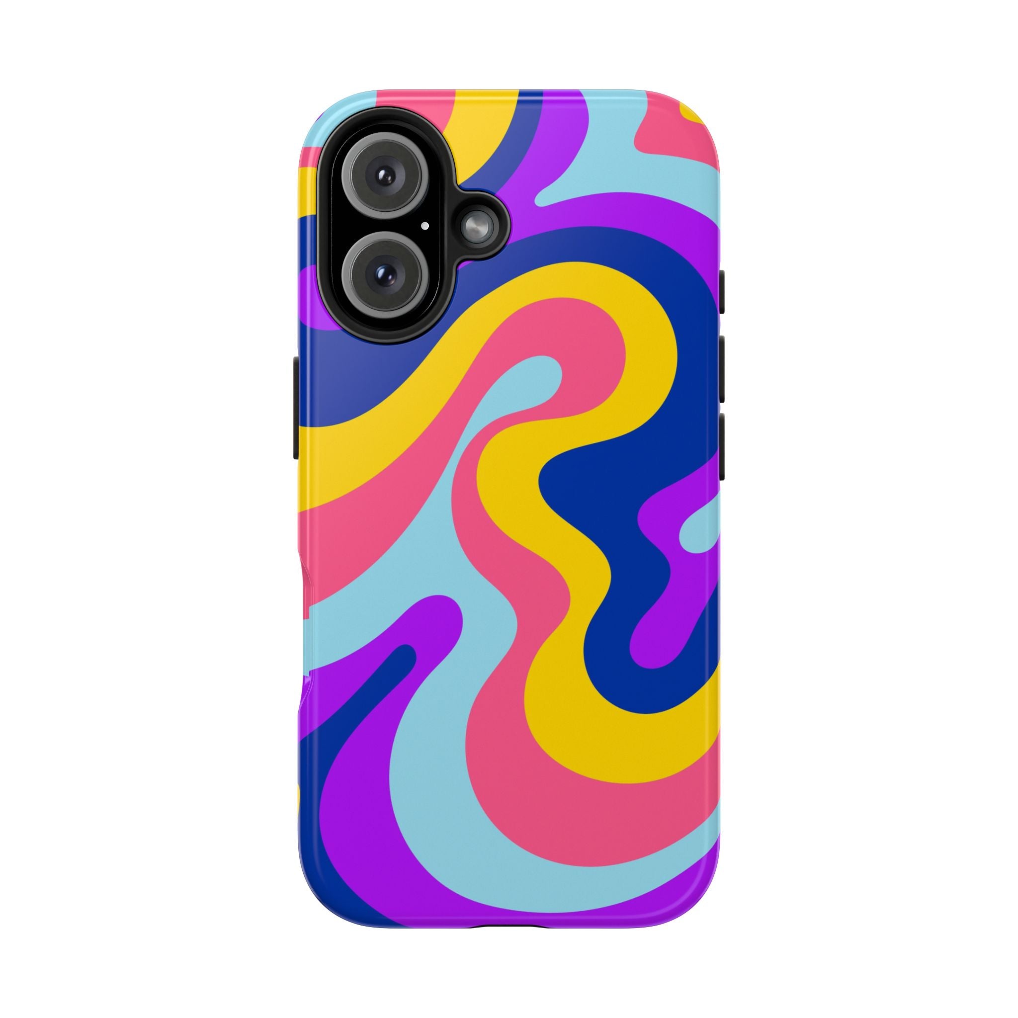Psychedelic Swirl Tough Phone Case — Colorful Retro Abstract Protection