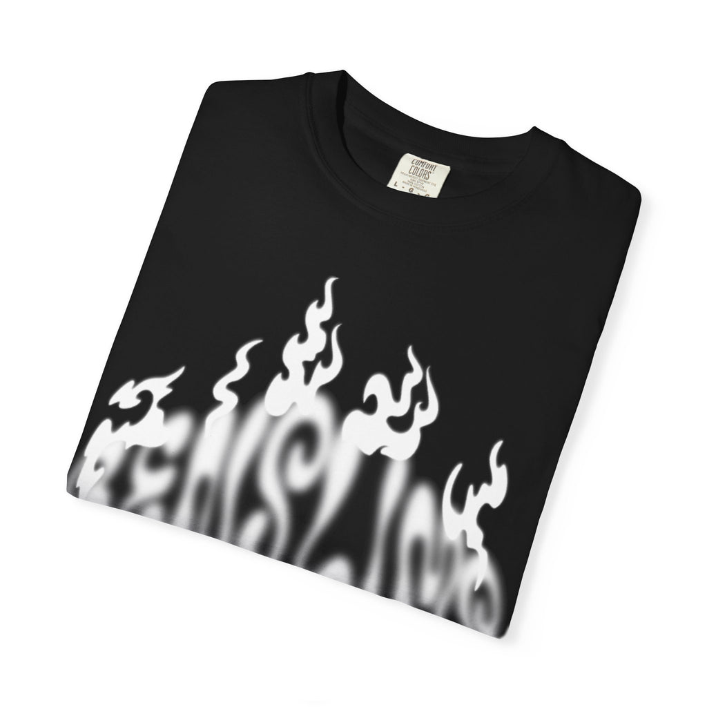 Graphic T-Shirt — 'Feels Like' Flame Text Streetwear Tee girls