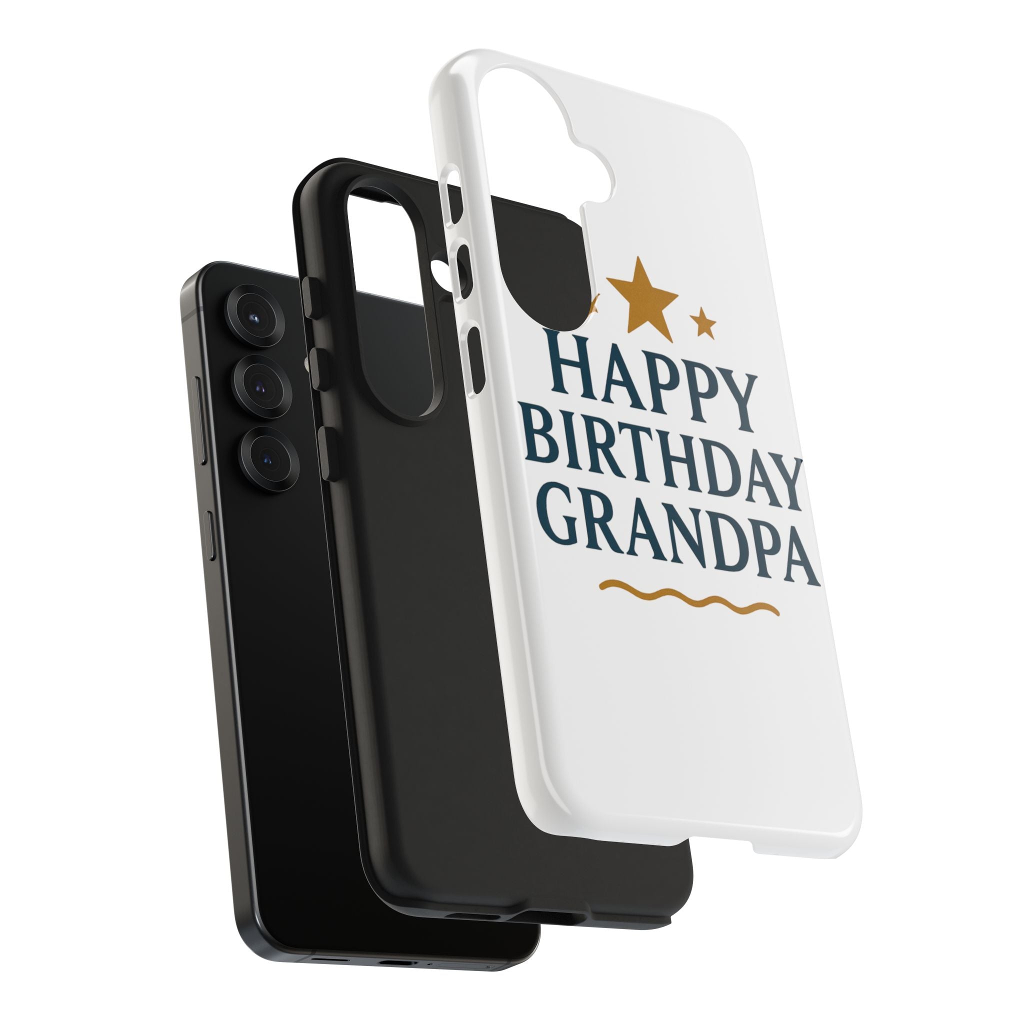 Happy Birthday Grandpa Tough Phone Case — Durable Protective Phone Cover for Grandfather