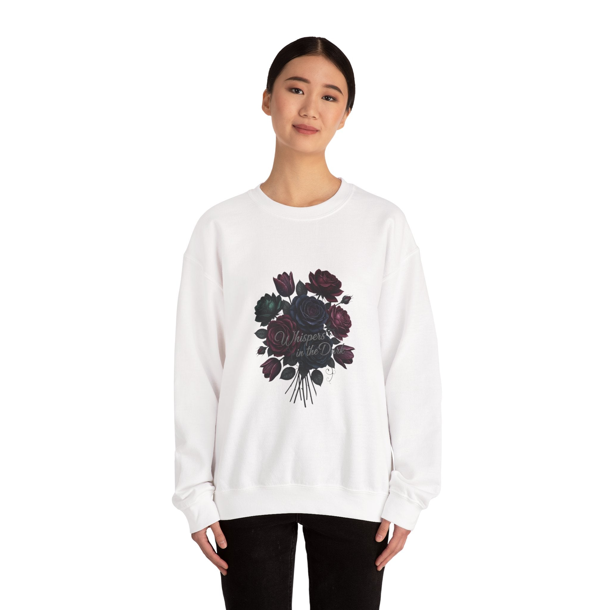Moody Rose Bouquet Sweatshirt | goth flower sweatshirt, midnight bloom