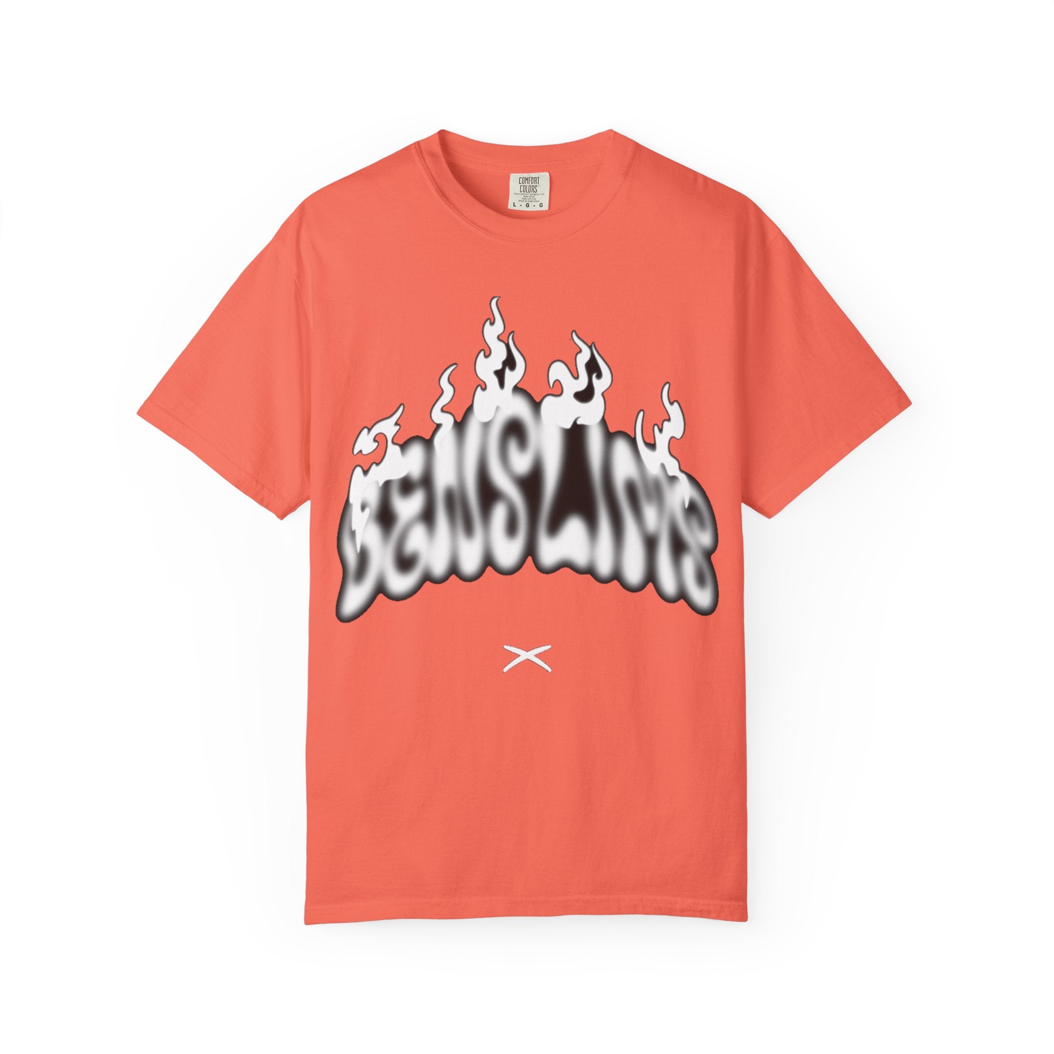 Graphic T-Shirt — 'Feels Like' Flame Text Streetwear Tee girls