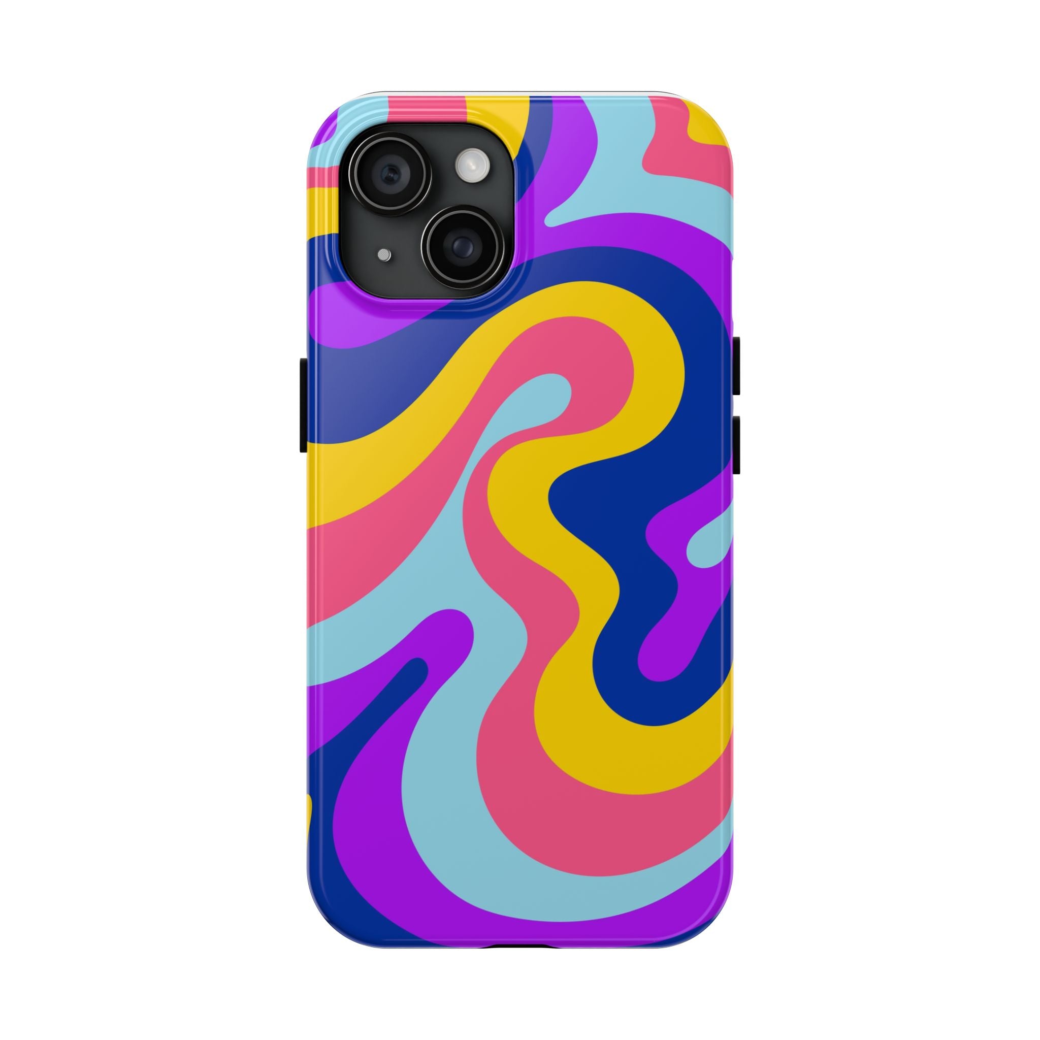 Psychedelic Swirl Tough Phone Case — Colorful Retro Abstract Protection