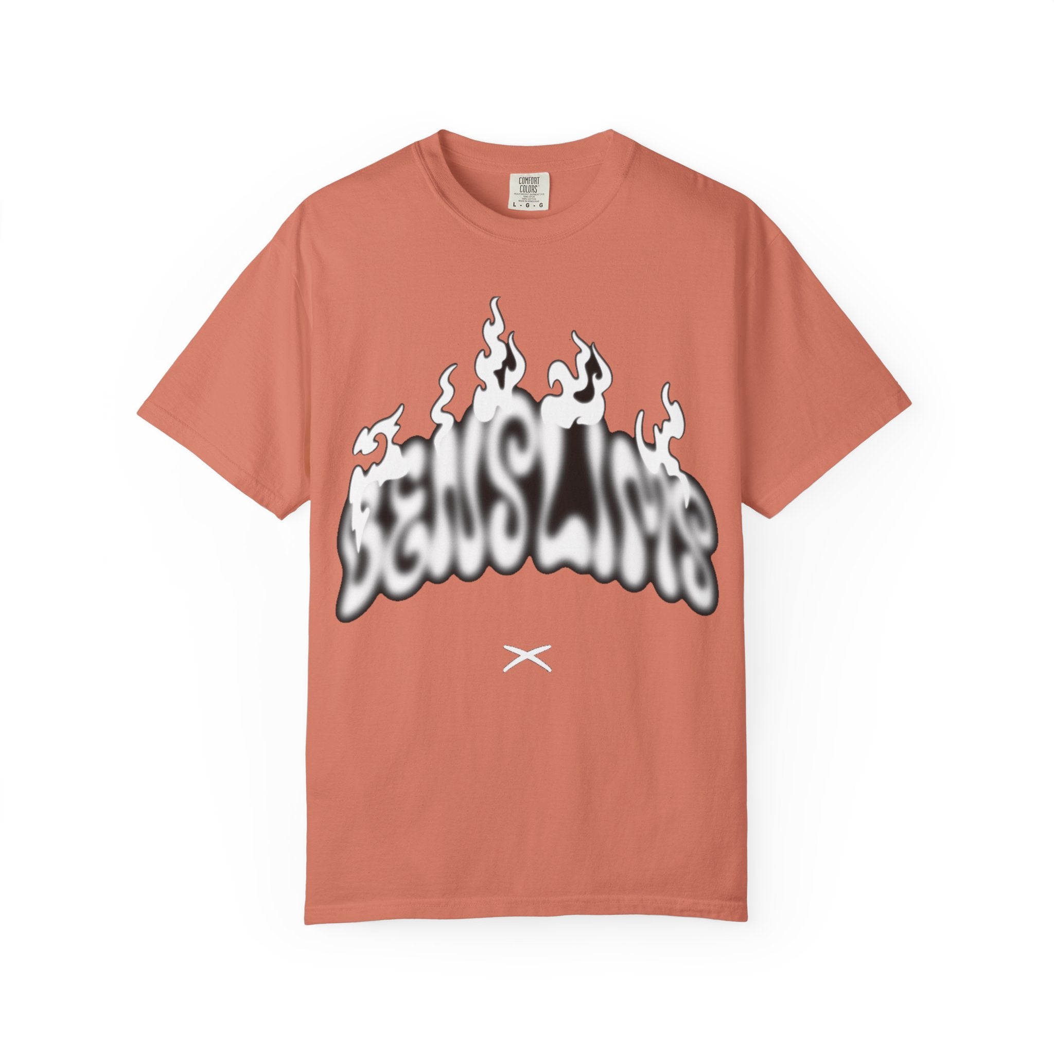 Graphic T-Shirt — 'Feels Like' Flame Text Streetwear Tee girls