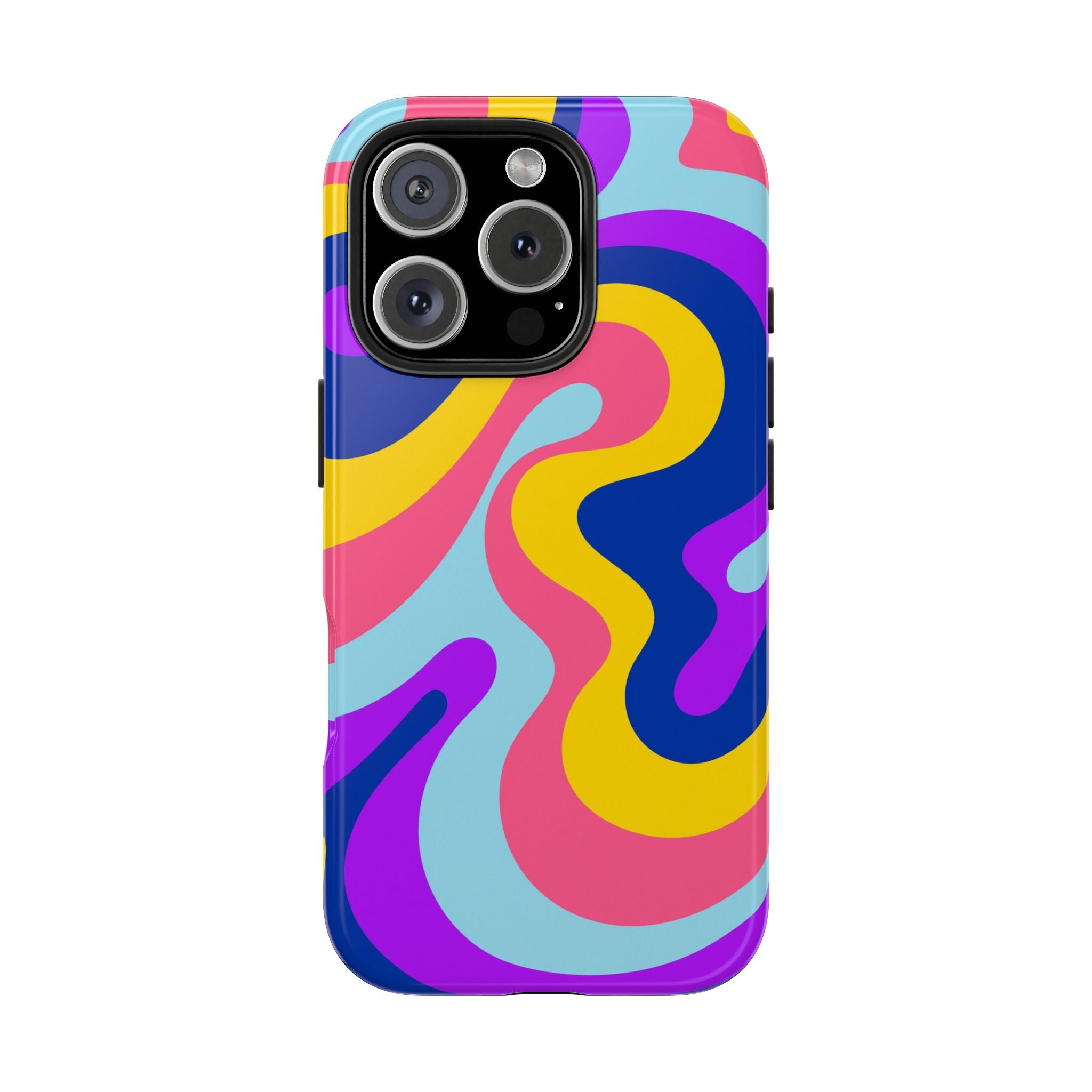Psychedelic Swirl Tough Phone Case — Colorful Retro Abstract Protection