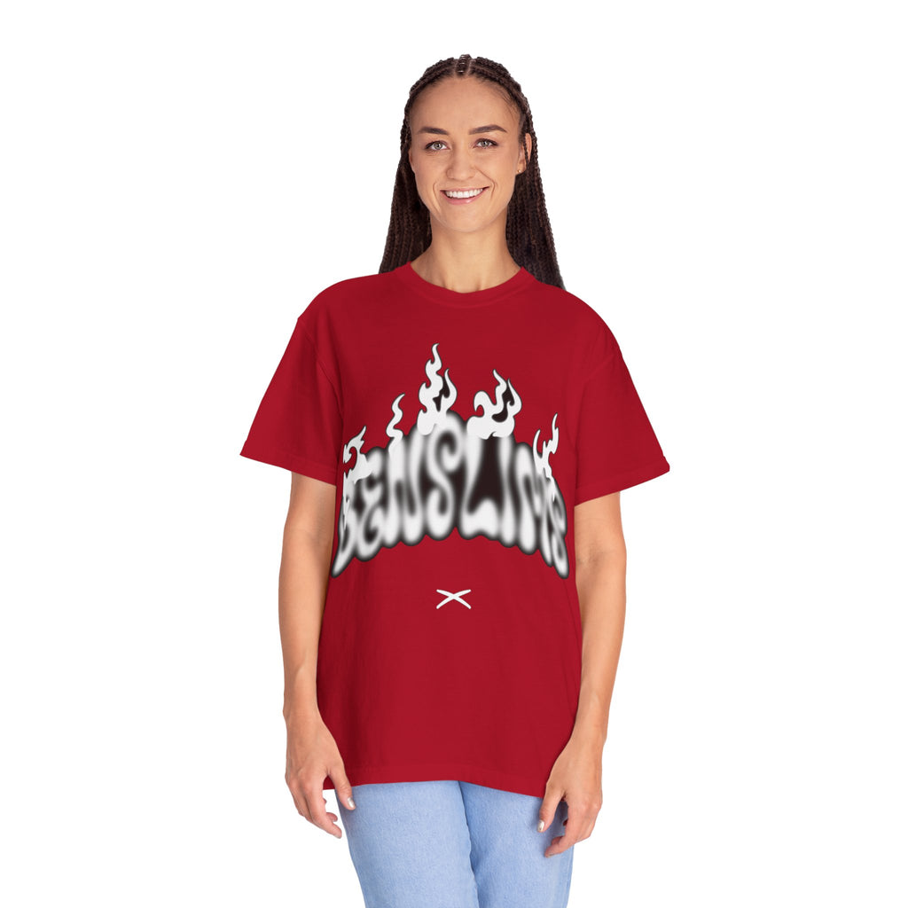 Graphic T-Shirt — 'Feels Like' Flame Text Streetwear Tee girls