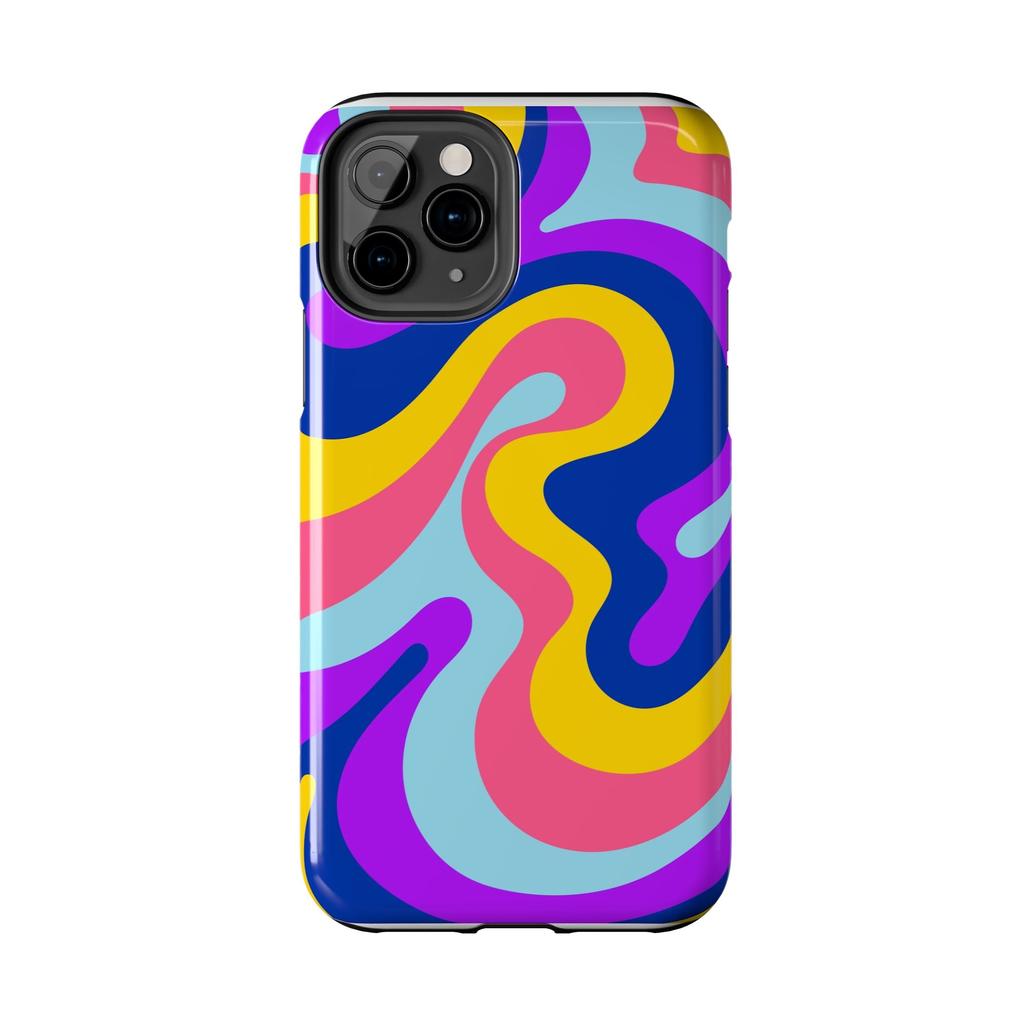Psychedelic Swirl Tough Phone Case — Colorful Retro Abstract Protection