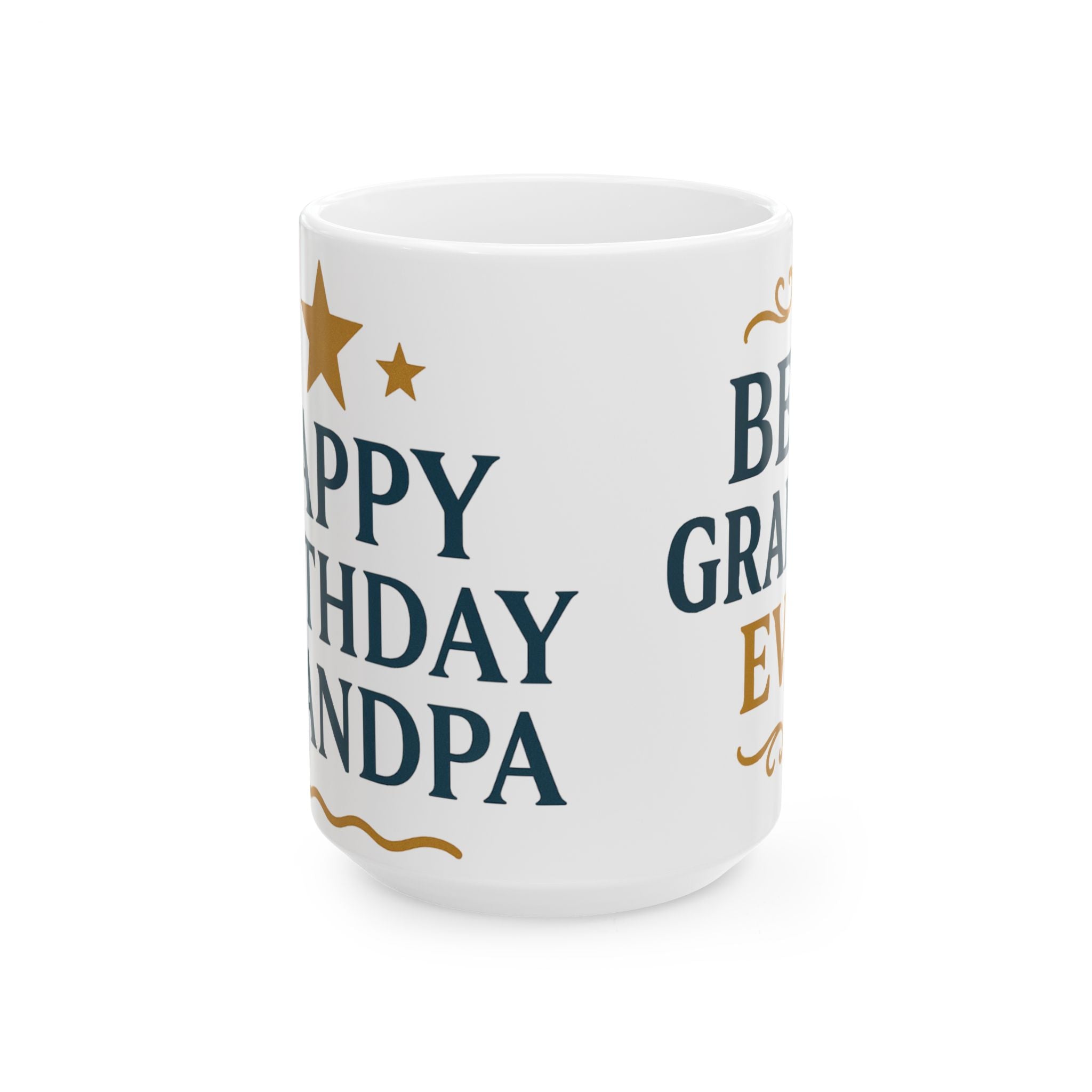 Best Grandpa Ever Ceramic Mug — "Happy Birthday Grandpa" Gift (11oz & 15oz)