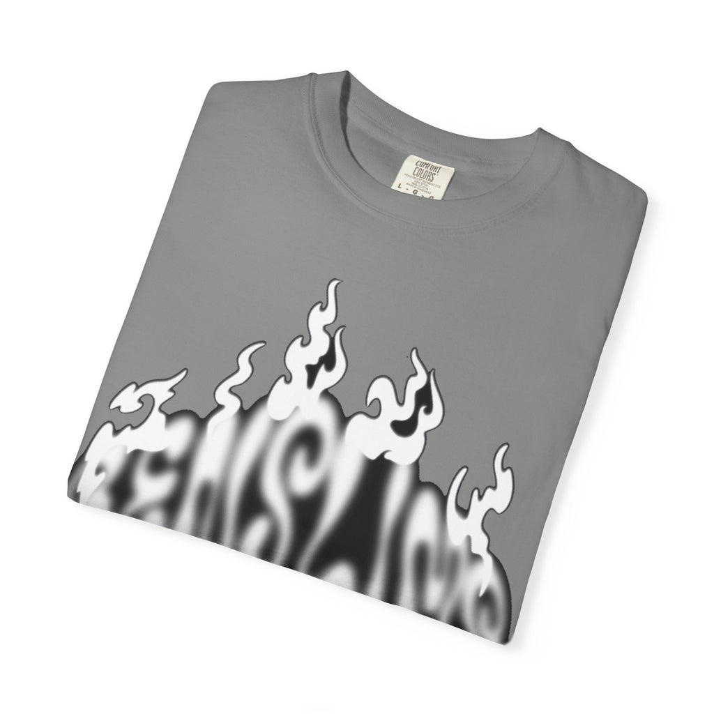 Graphic T-Shirt — 'Feels Like' Flame Text Streetwear Tee girls